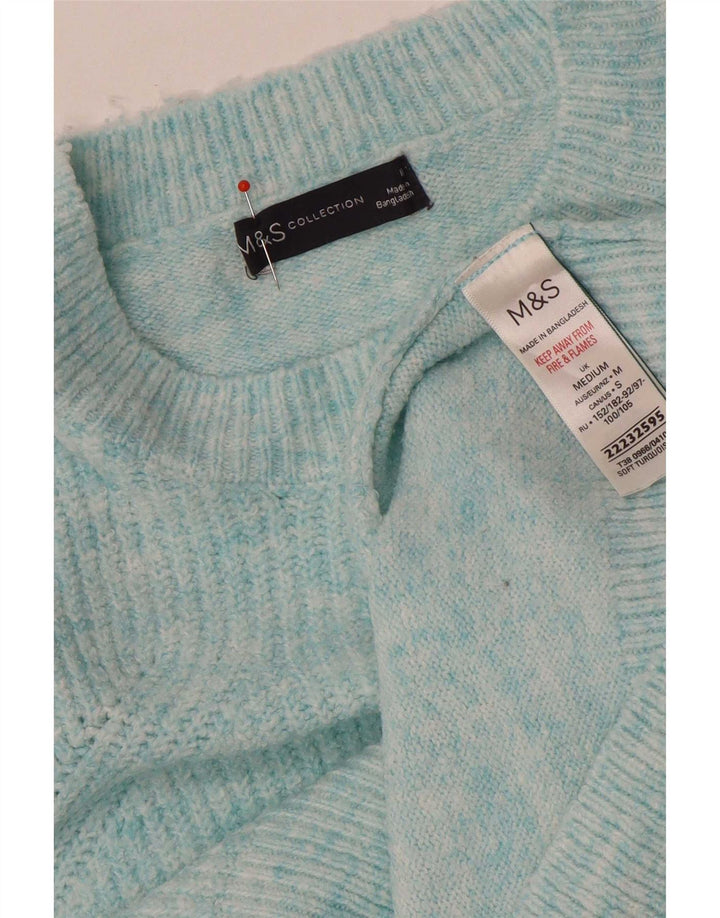 Maglione maglione oversize con scollo a barca da donna Marks & Spencer UK 14 Blu medio