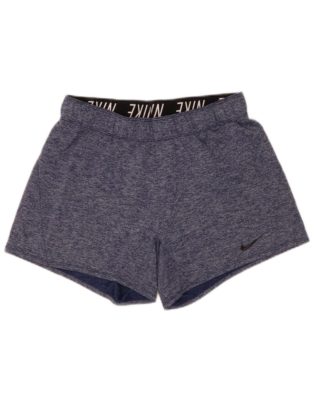 Pantaloncini sportivi Nike da donna Dri Fit UK 10 piccoli in poliestere screziato blu
