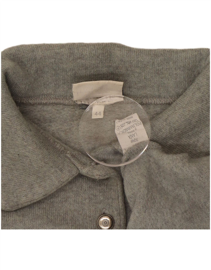 Maglia TRUSSARDI Donna Oversize con Collo a Polo IT 44 Lana Grigio Medio
