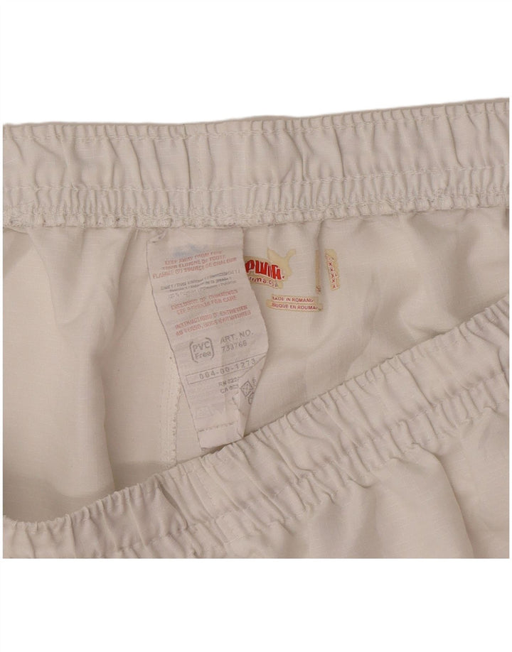 Pantaloncini sportivi grafici da uomo Puma XL poliestere color block bianco