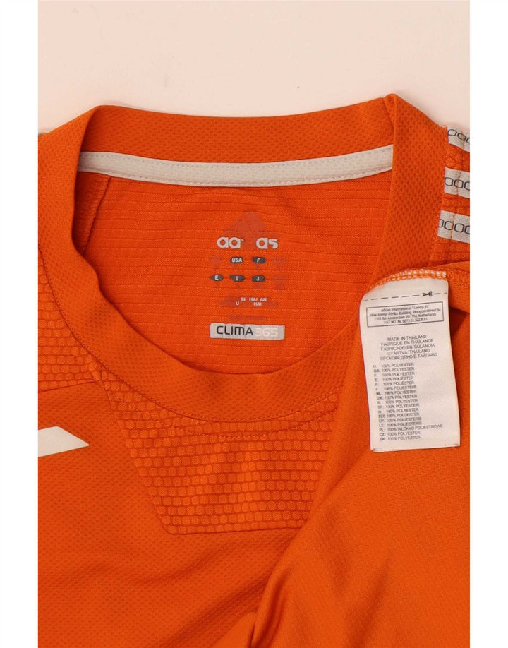 T-shirt Adidas Clima 365 da uomo, grande, in poliestere color block arancione