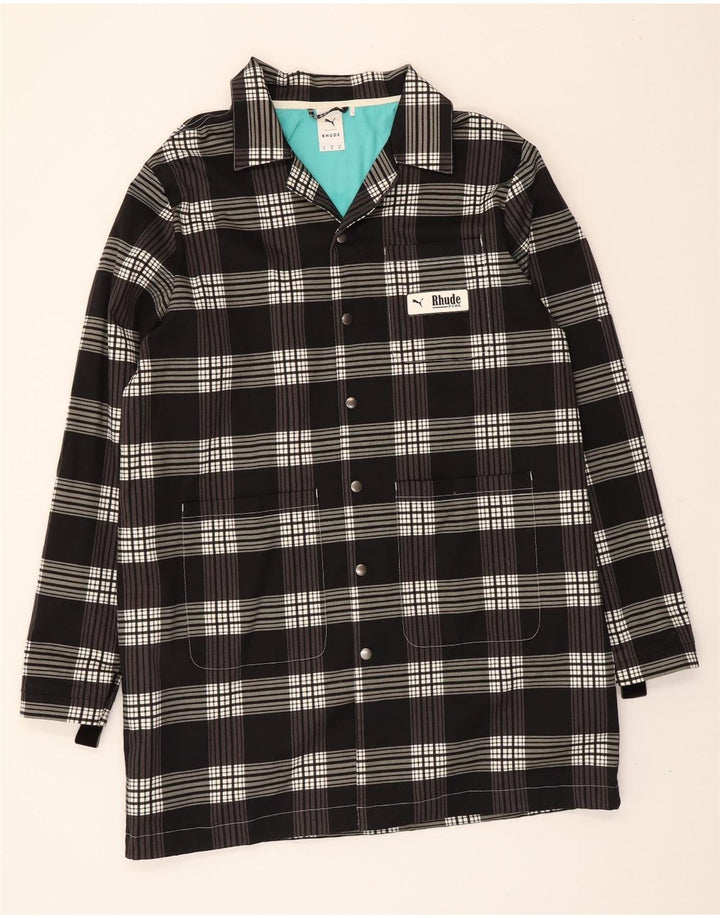 PUMA Mens Rhude Raincoat UK 38 Medium Black Check Cotton Vintage Puma and Second-Hand Puma from Messina Hembry 