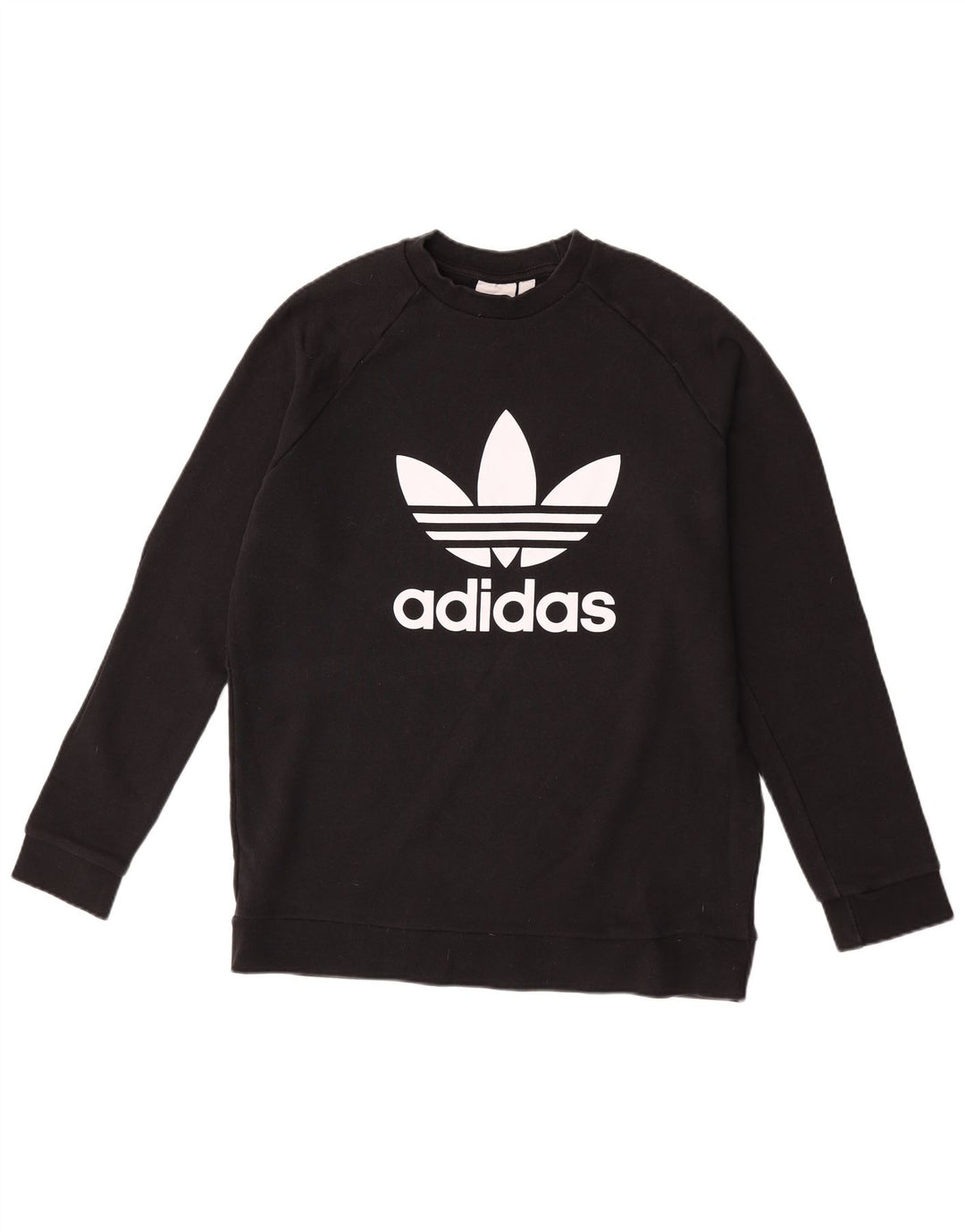 Felpa grafica da uomo Adidas Maglione grande cotone nero