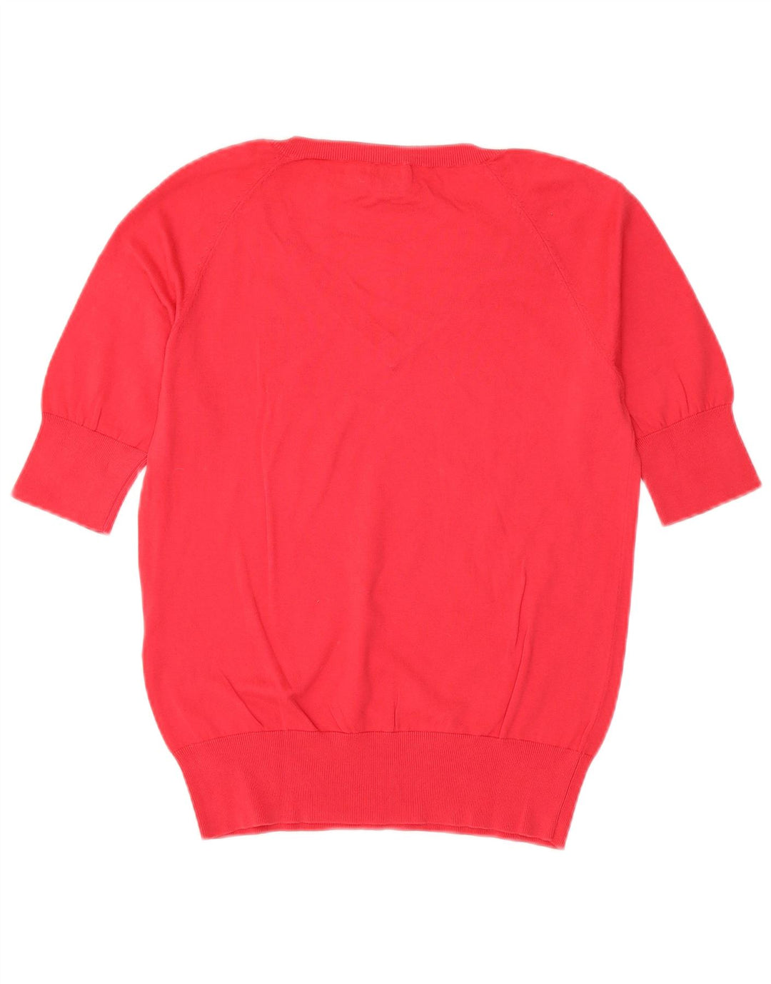 Maglione da donna a maniche corte con scollo a V Henry's IT 44 rosso medio