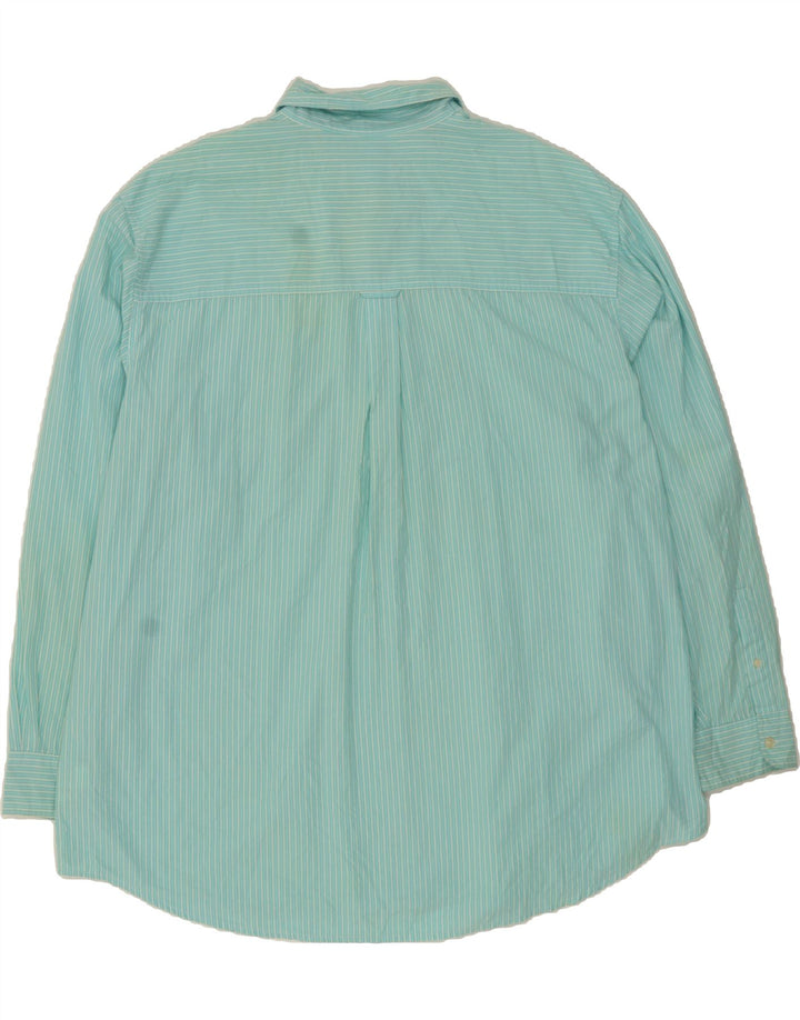 CHAPS Mens Easy Care Shirt 3XL Blue Pinstripe Cotton Vintage Chaps and Second-Hand Chaps from Messina Hembry 