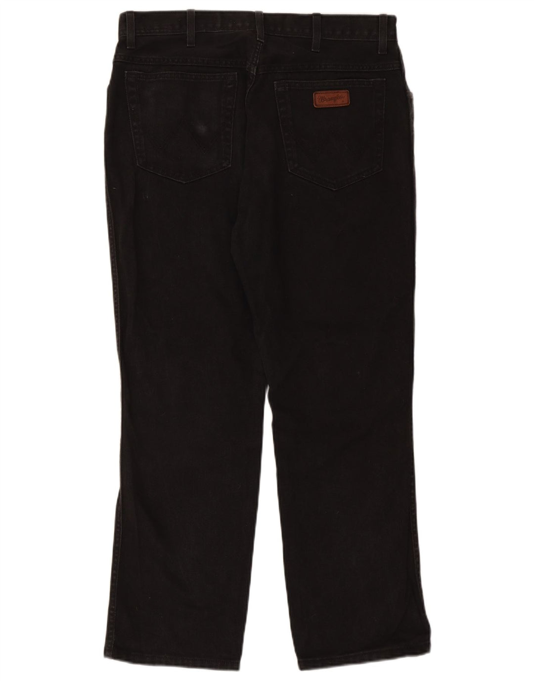 Jeans dritti da uomo Wrangler vestibilità regolare W36 L30 cotone nero