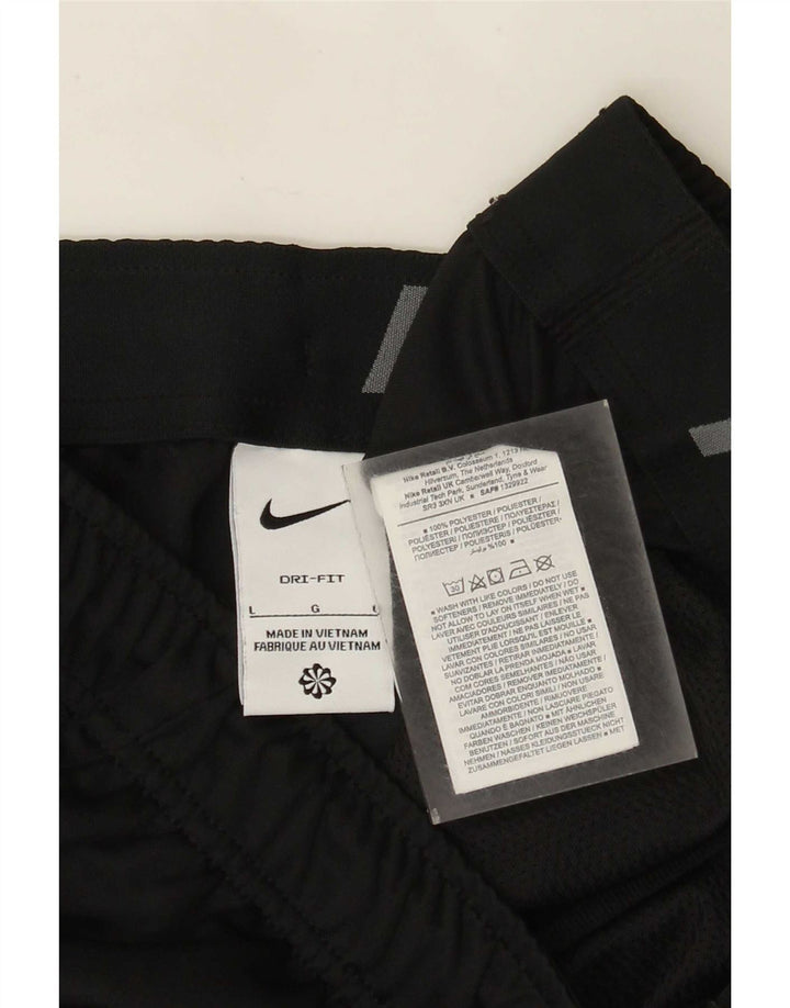 Pantaloncini sportivi Nike Dri Fit da uomo, grandi, in poliestere nero