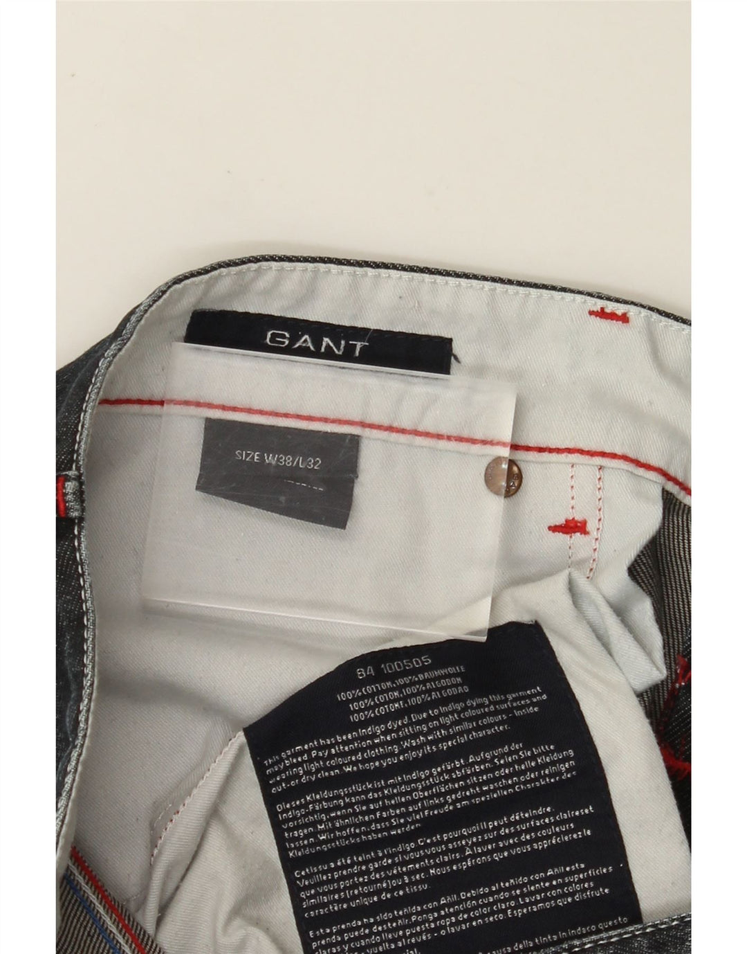 Jeans dritti da uomo GANT W38 L32 cotone nero