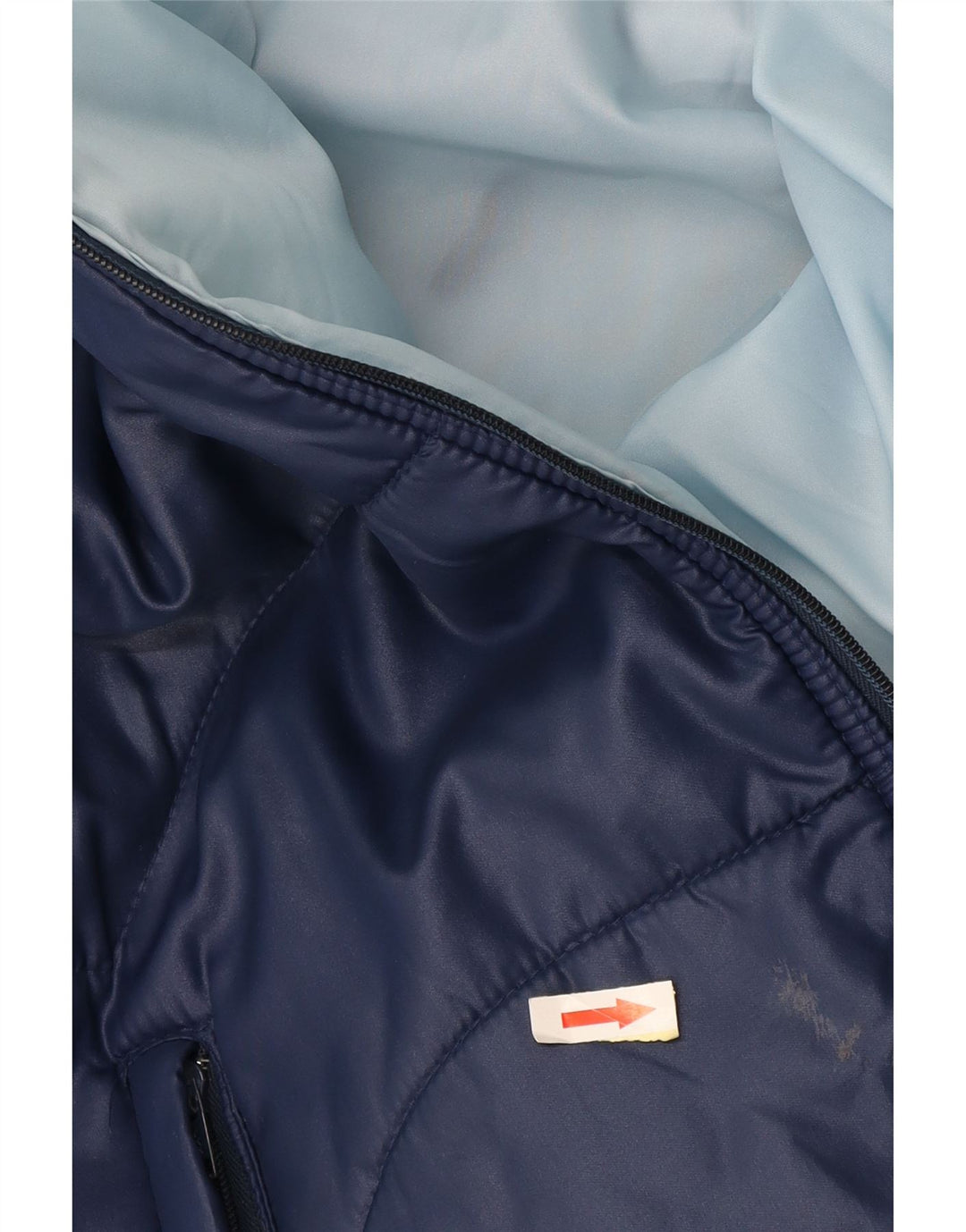 Giacca imbottita vintage da uomo IT 54 2XL Blu Navy in poliammide