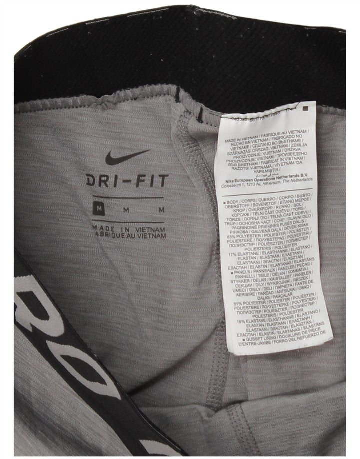 Leggings grafici Nike Dri Fit da donna UK 12 Colorblock grigio medio
