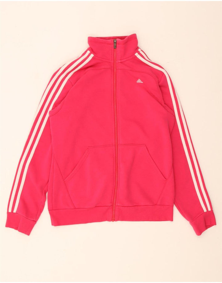 Giacca da tuta da donna Adidas UK 12/14 Cotone rosa medio