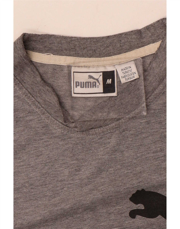 T-shirt grafica da uomo Puma Top grigio medio chiazzato