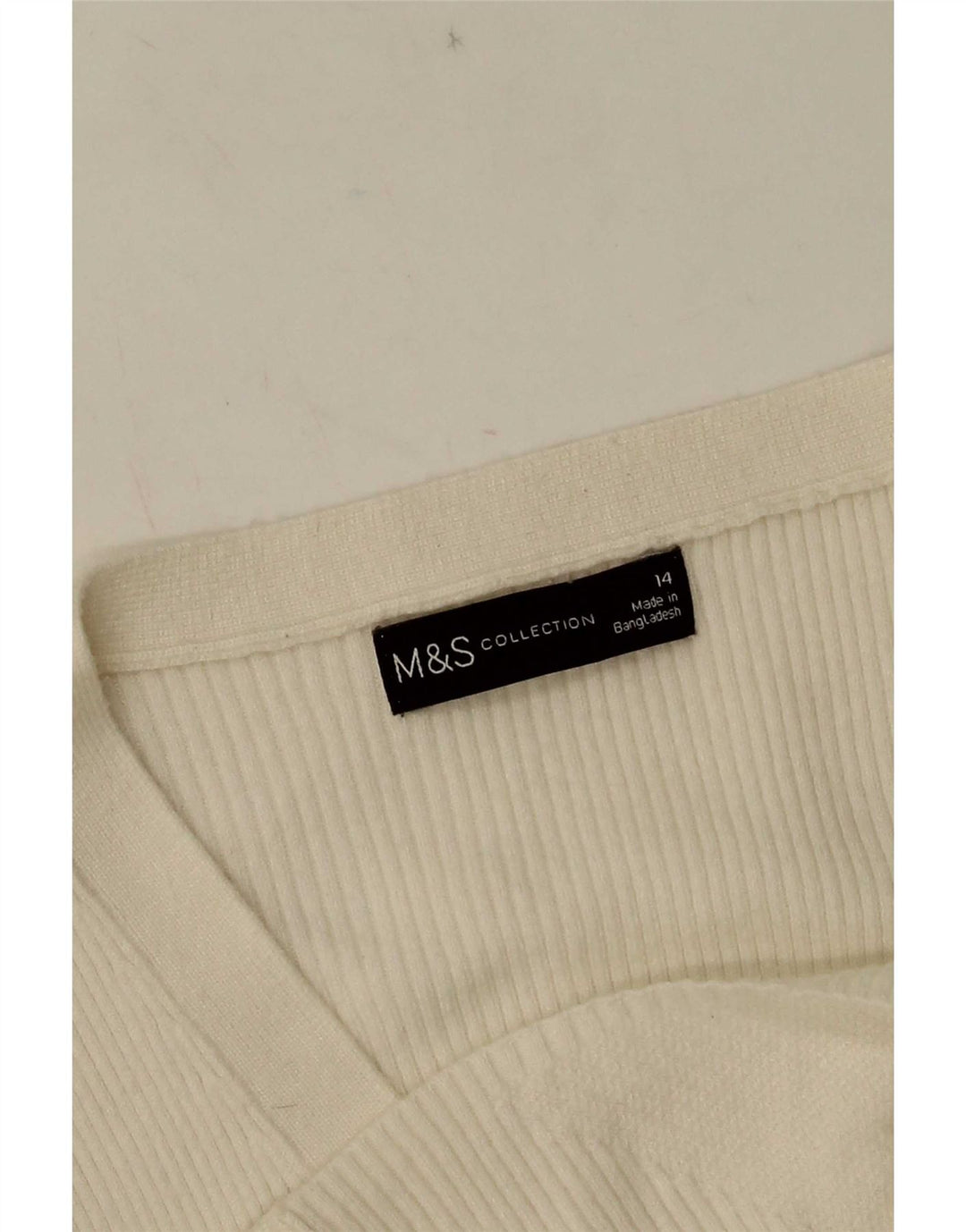 Maglione cardigan da donna Marks & Spencer UK 14 medio bianco