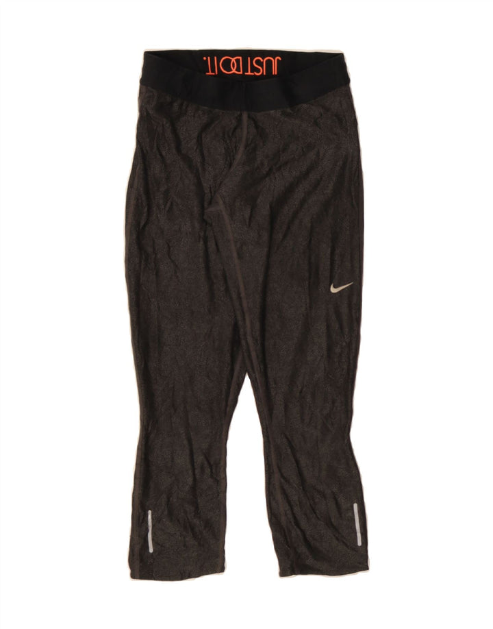 NIKE Womens Dri Fit Tracksuit Trousers UK 10 Small  Grey Flecked Polyester Vintage Nike and Second-Hand Nike from Messina Hembry 