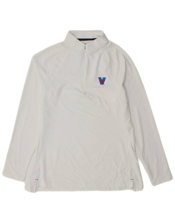 Peter Millar Top da tuta da donna con zip e collo in poliestere bianco medio