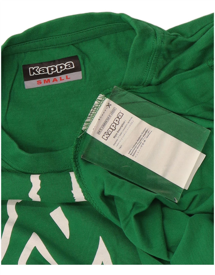 T-shirt grafica da uomo Kappa Top Small in cotone verde