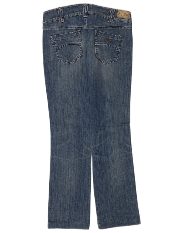 Jeans dritti da donna Armani W28 L30 cotone blu