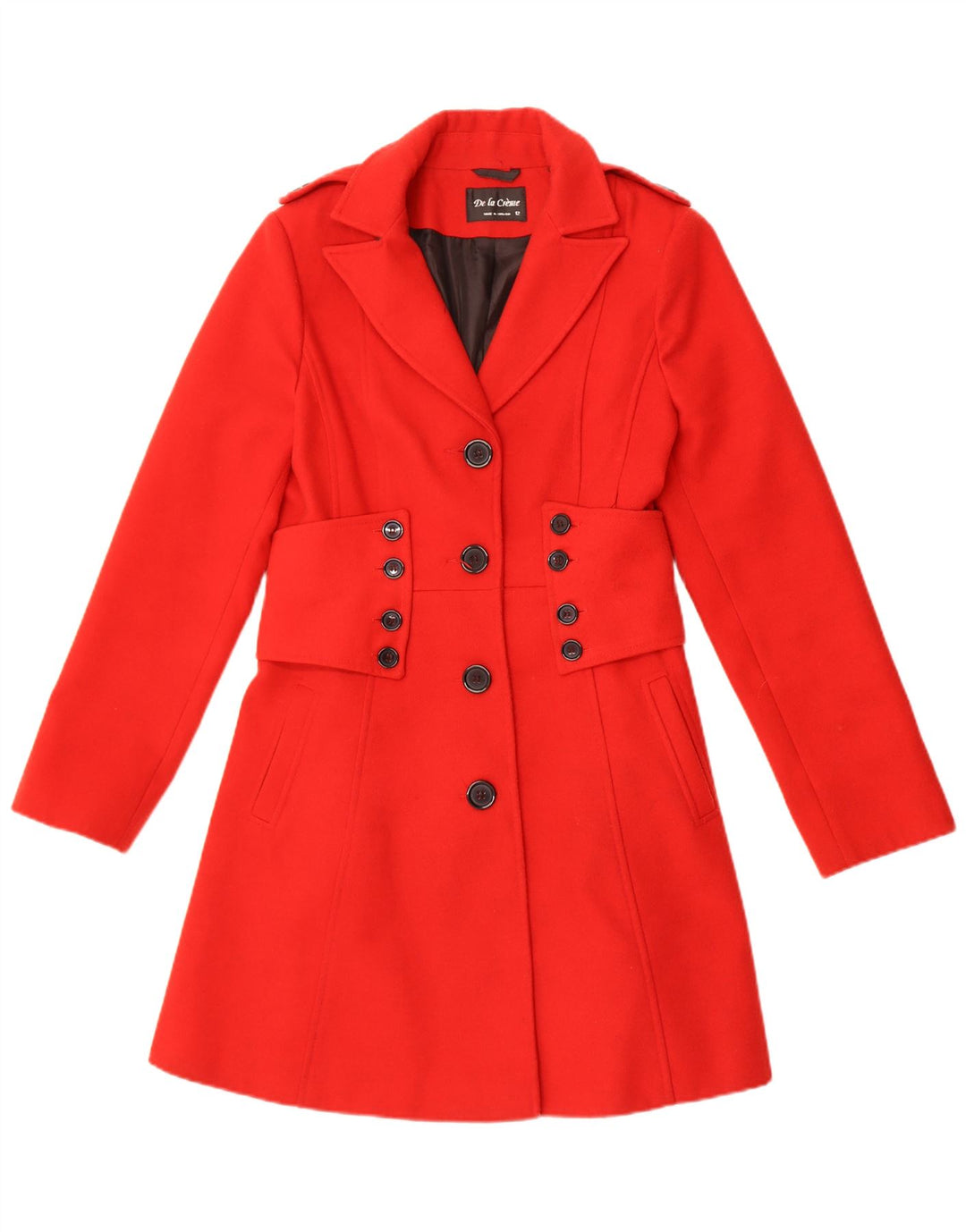 Soprabito da donna De la Creme UK 12 poliestere rosso medio