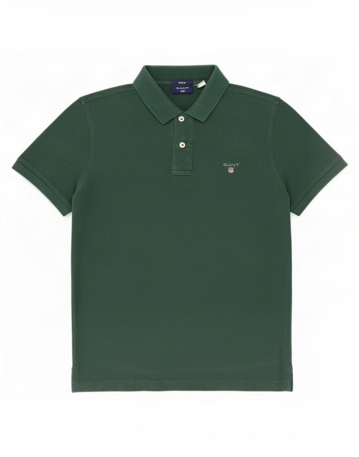 Polo Gant da uomo vestibilità regolare piccola in cotone verde