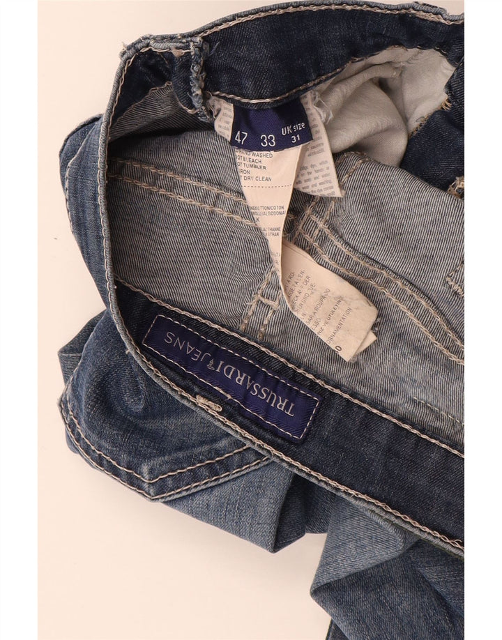 Jeans Dritti Donna Trussardi W31 L27 Blu Cotone