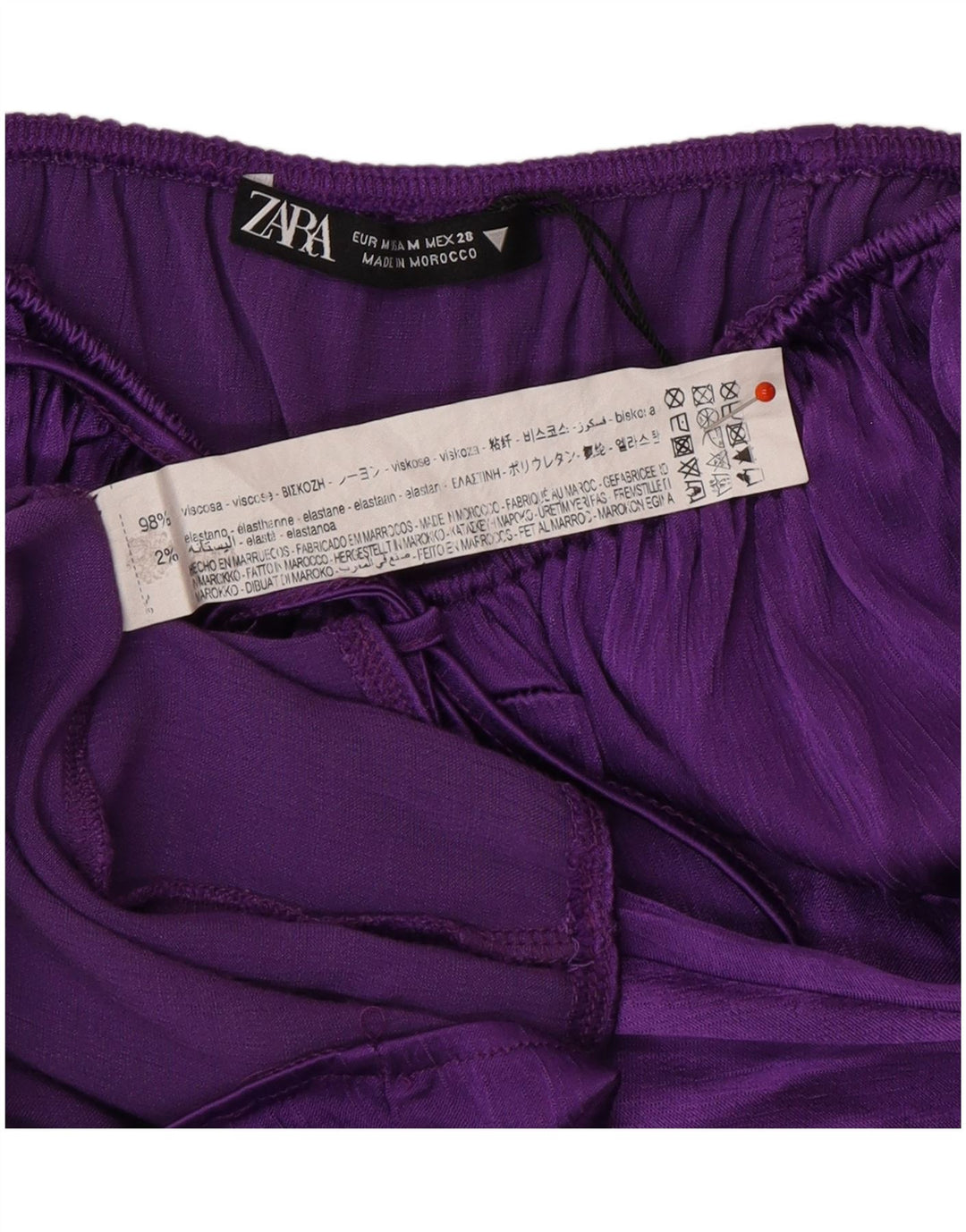 ZARA Womens Long Sleeve Bubble Dress UK 12 Medium Purple Viscose
