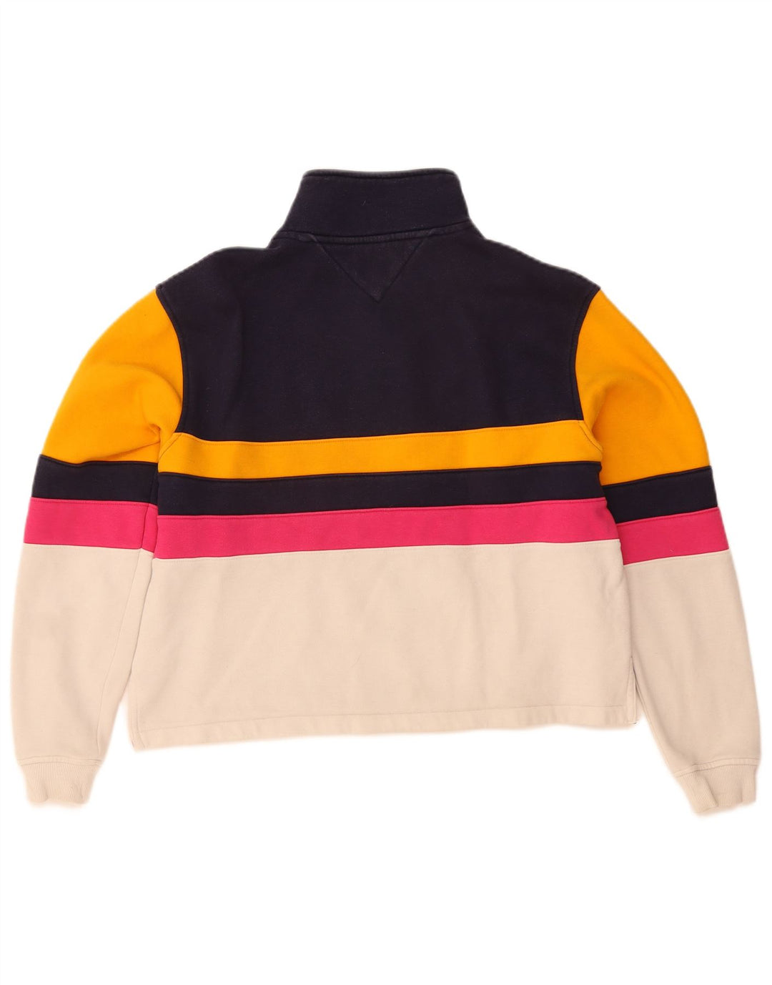 Tommy Hilfiger Donna Crop Felpa Maglione UK 18 XL Multicolore