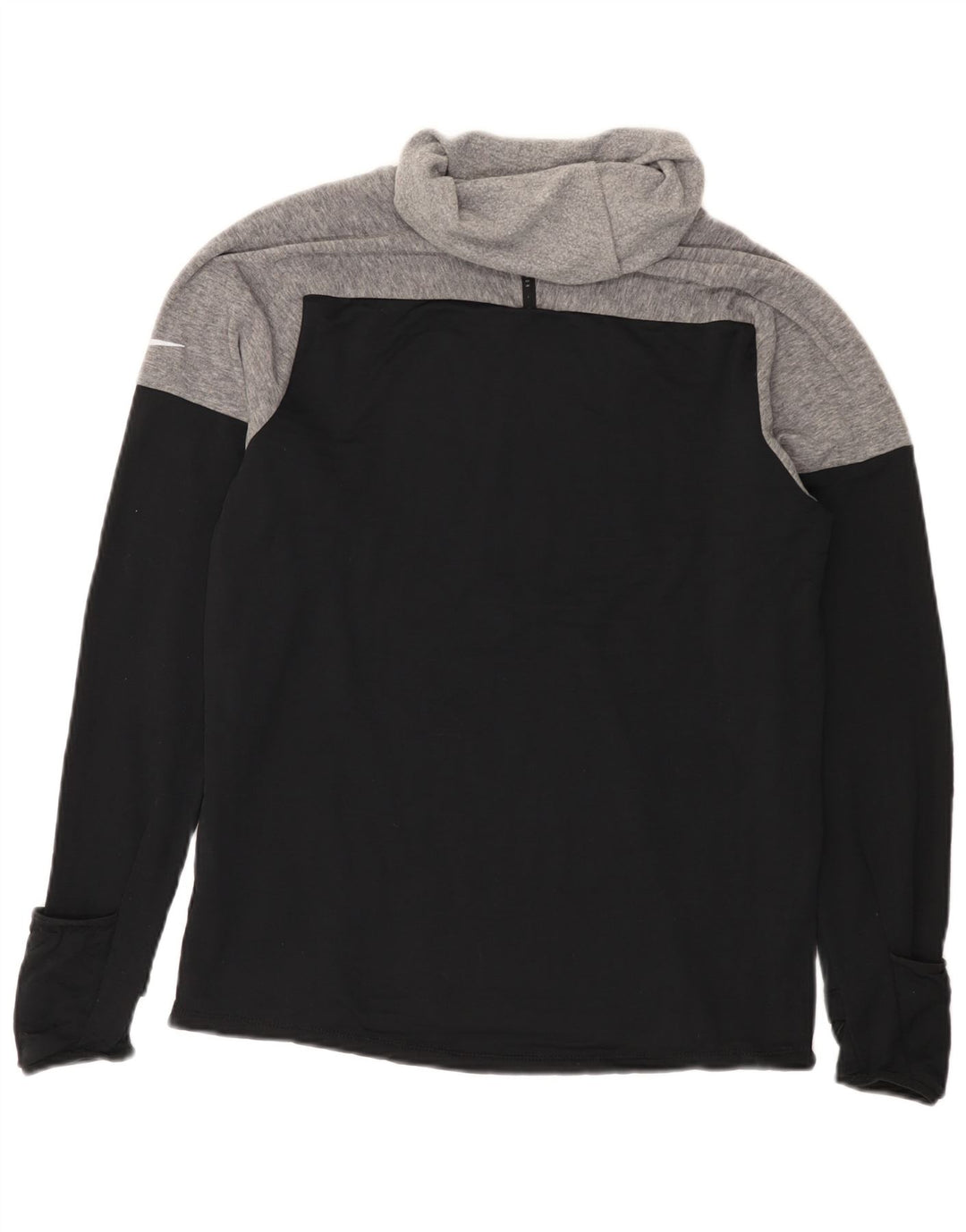 Maglia Nike Therma-Fit da uomo con collo alto a maniche lunghe, blocco colore nero medio