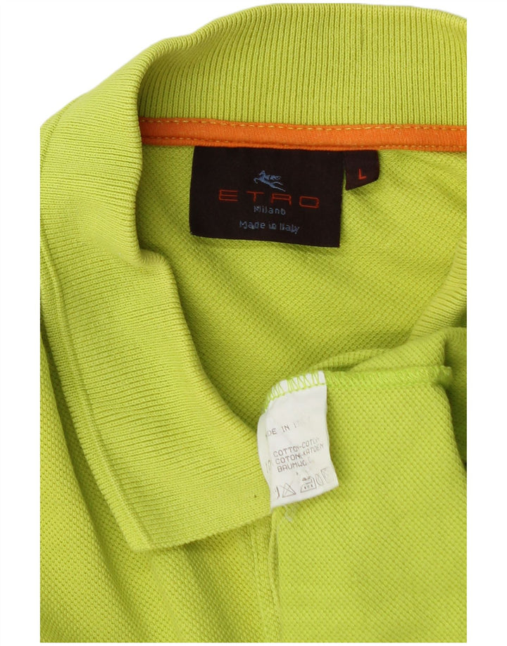 Polo Uomo Etro Large Verde Cotone