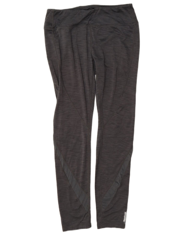 Leggings Reebok da donna UK 12 Poliestere chiazzato grigio medio