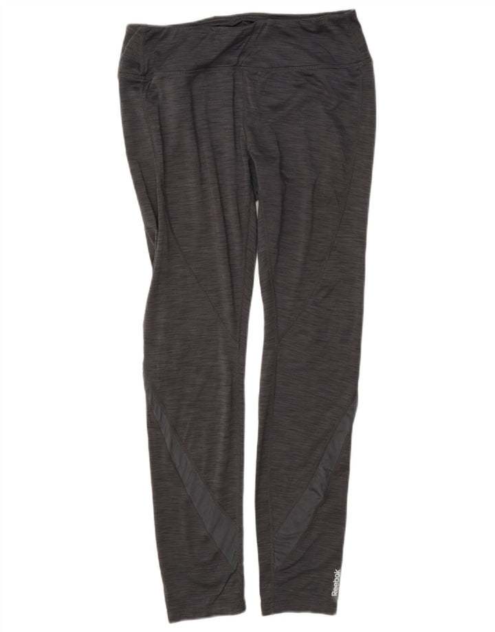 Leggings Reebok da donna UK 12 Poliestere chiazzato grigio medio