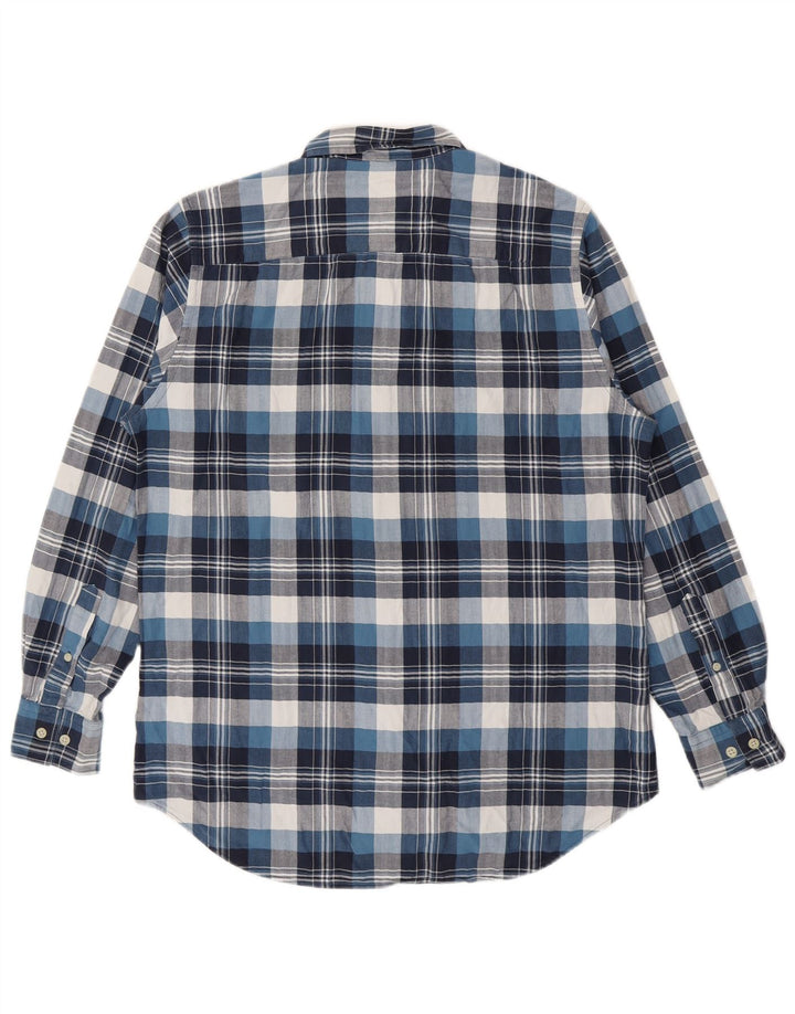 Camicia in flanella da uomo Timberland in cotone a quadri blu medio