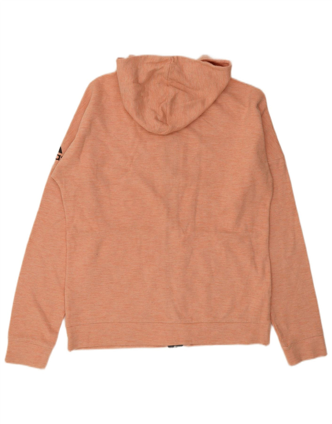 Maglione con cappuccio e zip da uomo Adidas in cotone chiazzato rosa medio