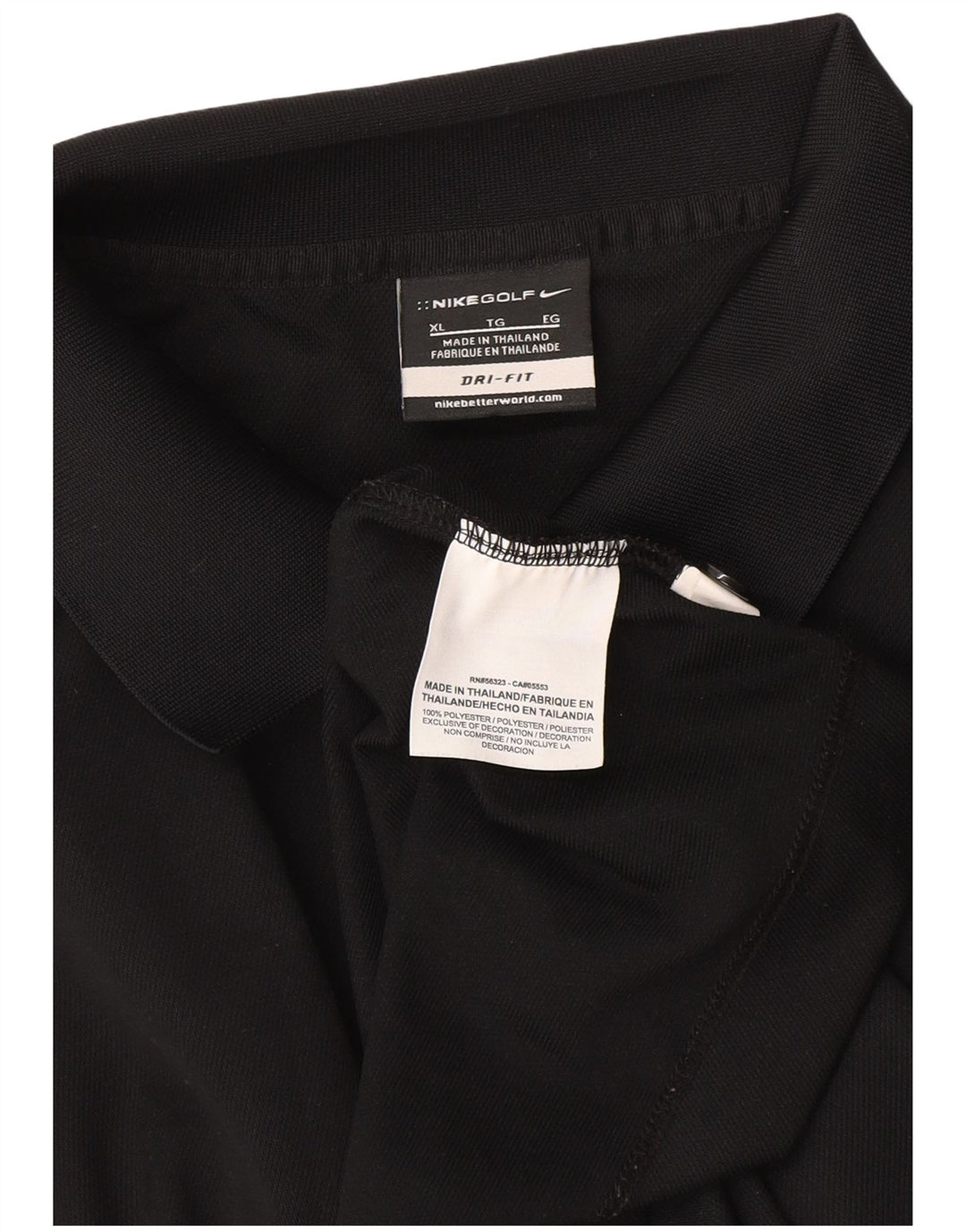 Polo Nike Dri Fit da uomo XL in poliestere nero
