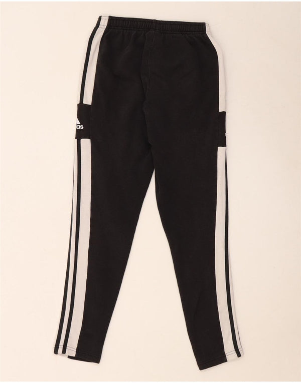 ADIDAS Womens Tracksuit Trousers UK 6 XS  Black Colourblock Cotton