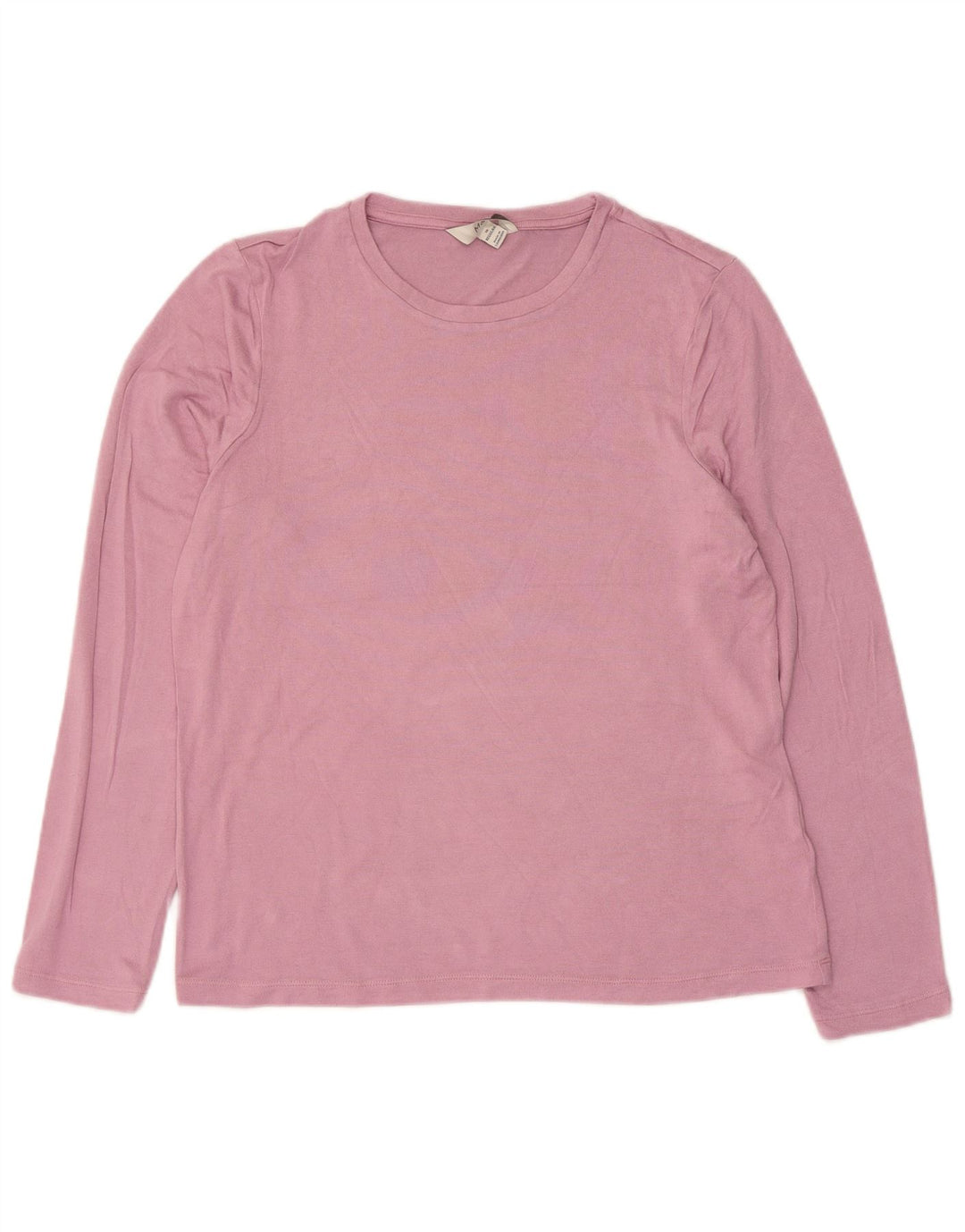 Marks & Spencer Top da donna a maniche lunghe UK 16 Large Rosa in viscosa