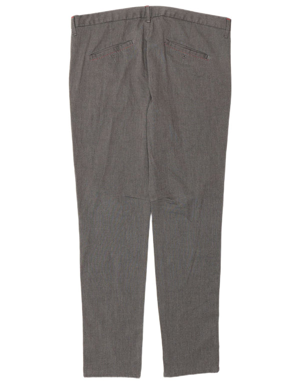 Pantaloni chino slim da uomo Zara EU 46 XL W36 L32 poliestere grigio