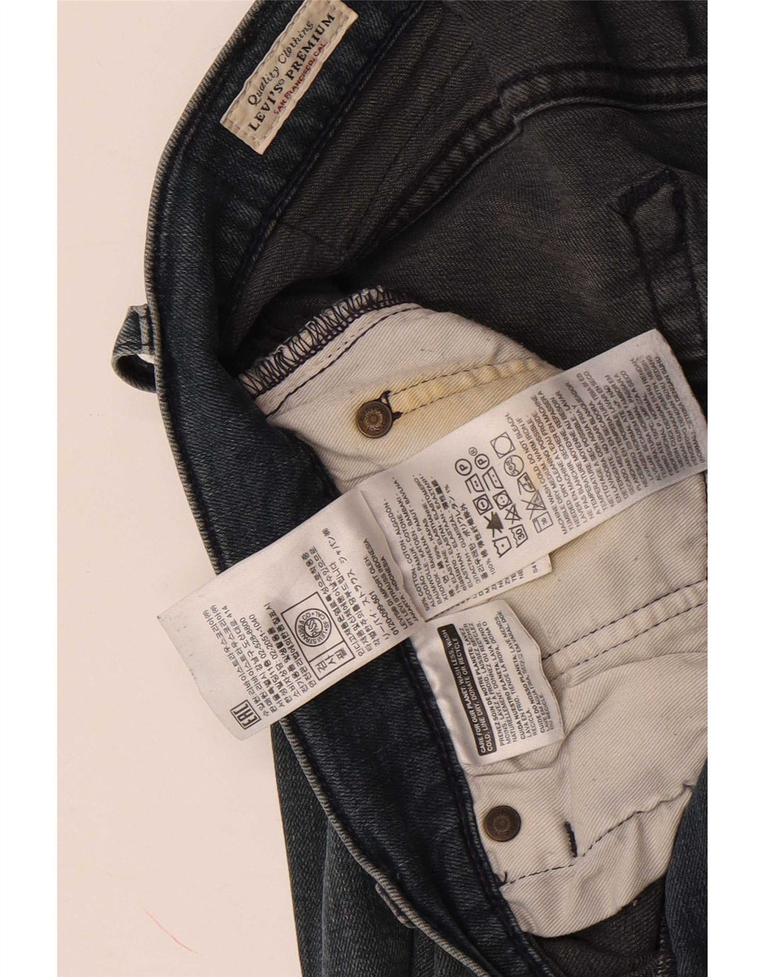 Jeans slim da uomo Levi's W33 L34 cotone blu