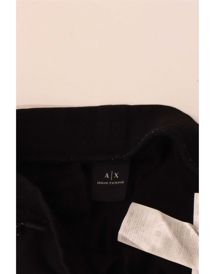 Armani Exchange Pantaloni da tuta da uomo Joggers piccoli in cotone nero