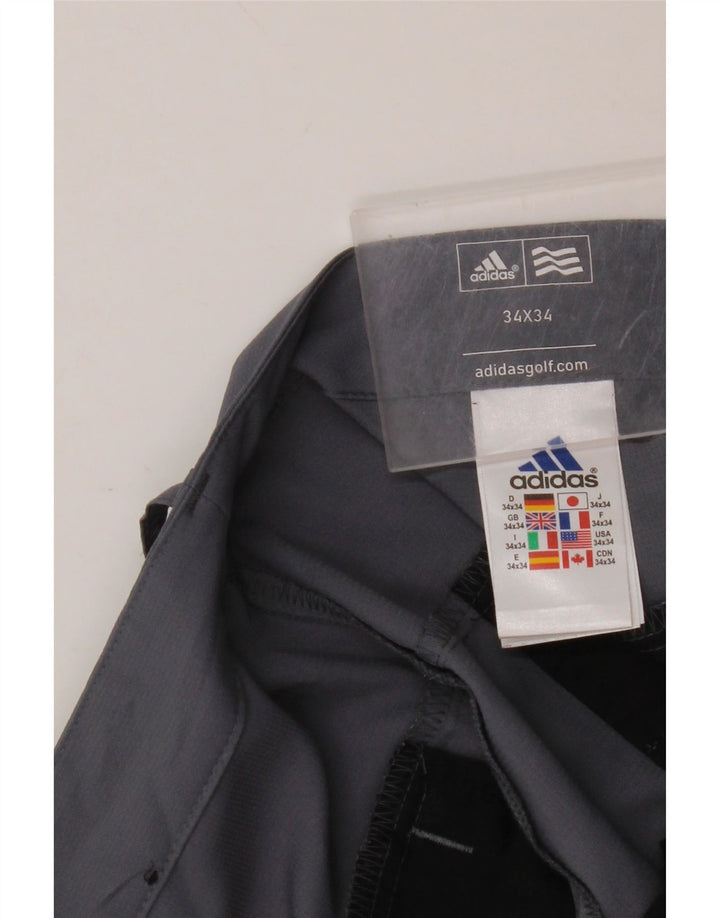 Pantaloni chino dritti ADIDAS Adizero da uomo W34 L34 poliestere blu