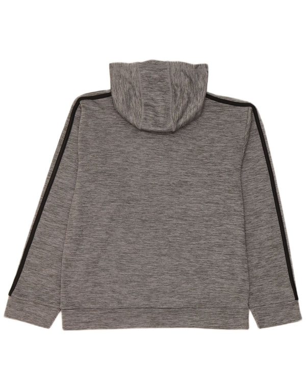 Felpa con cappuccio grafica Adidas da ragazzo 14-15 anni Large in poliestere chiazzato grigio