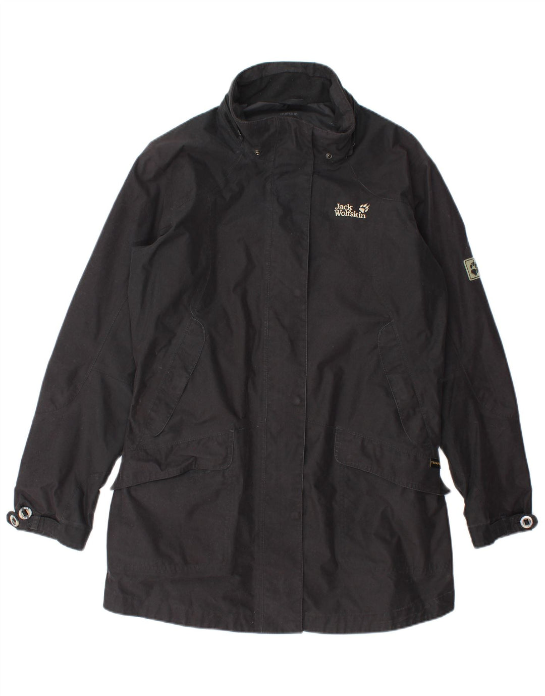 Giacca a vento da donna Jack Wolfskin UK 18/20 XL poliestere nero