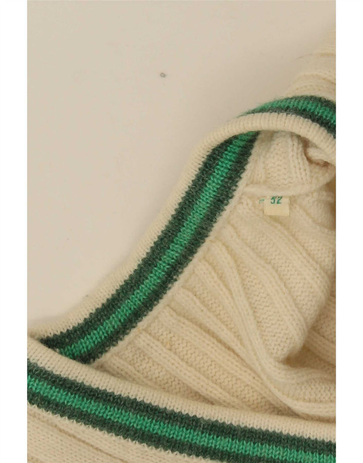 Canotta vintage da uomo IT 52 grande a righe bianco sporco
