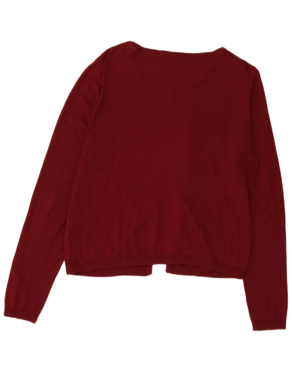 Maglione Bolero da donna Massimo Dutti UK 14 Seta bordeaux media