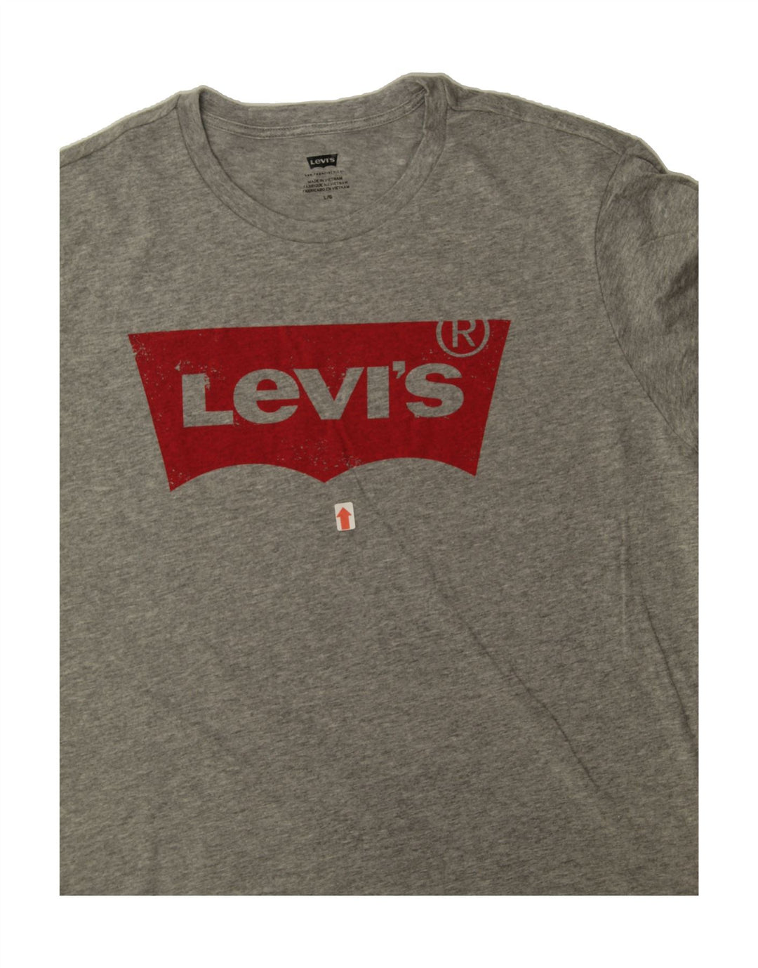 LEVI'S Mens Graphic T-Shirt Top Large Grey Cotton Vintage Levi's and Second-Hand Levi's from Messina Hembry 