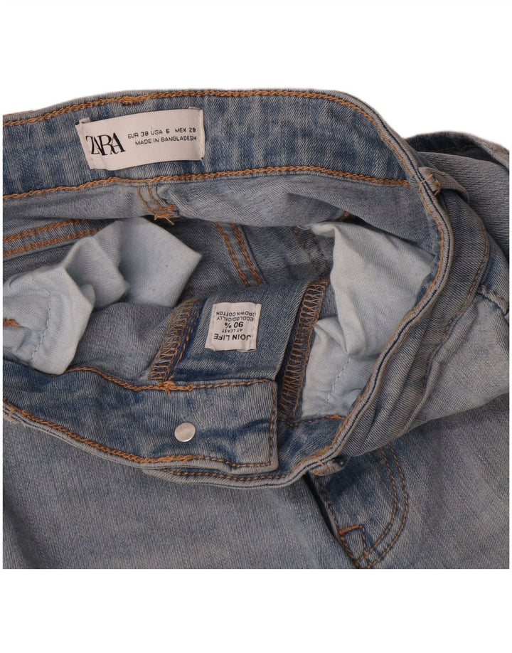 Jeans slim da donna Zara EU 38 Small W28 L26 Cotone blu