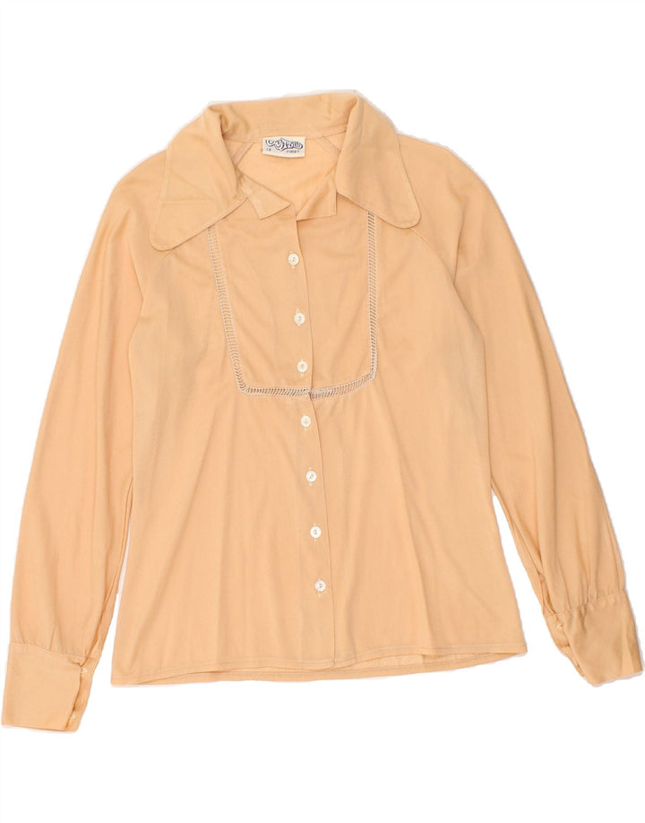 VINTAGE Womens Long Sleeve Shirt IT 48 XL Beige | Vintage Vintage | Thrift | Second-Hand Vintage | Used Clothing | Messina Hembry 