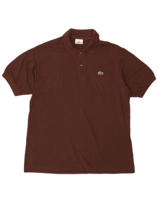Polo da uomo Lacoste taglia 5 grande in cotone marrone