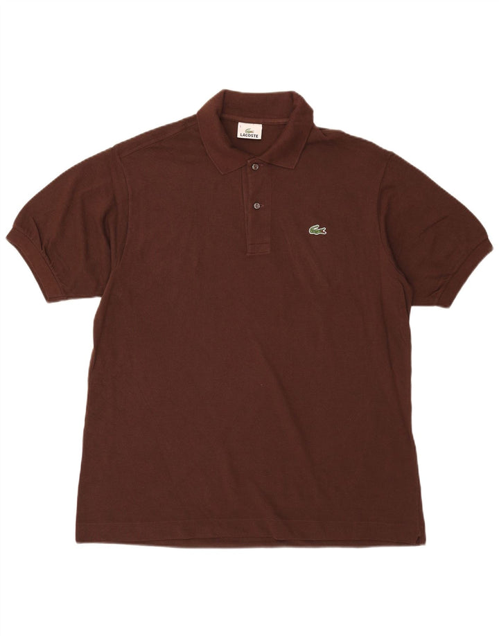 Polo da uomo Lacoste taglia 5 grande in cotone marrone