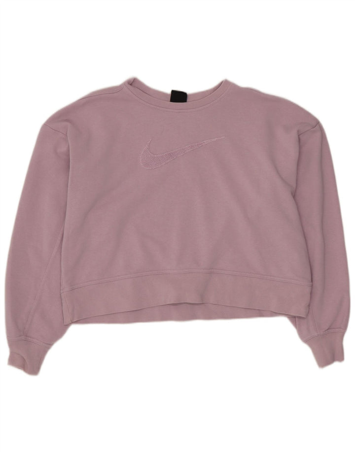 Felpa con grafica oversize Nike Dri Fit da donna UK 6 XS Viola