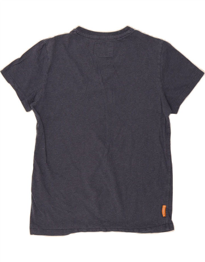 SUPERDRY Mens T-Shirt Top Medium Navy Blue Cotton Vintage Superdry and Second-Hand Superdry from Messina Hembry 